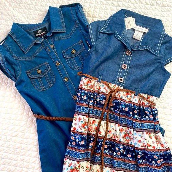 NWT Western toddler denim dresses - Picture 12 of 13